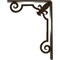 Ekena Millwork Fleur De Lis Wrought Iron Bracket, (Single center brace), Antiqued Pale Gold 1 1/2"W x 5 1/2"D x 8"H BKTM01X05X08SFLAPG - alternate 2